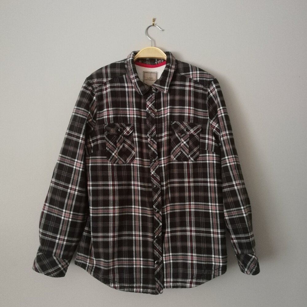 Lady Hathaway Checkered Lined Warm Shirt Size L